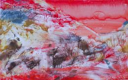 Gemälde, Au source des fleuves de pêcher, Yu Zhao