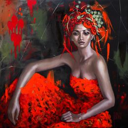 Painting, Red Star, Sylvie Julkowski-Egard