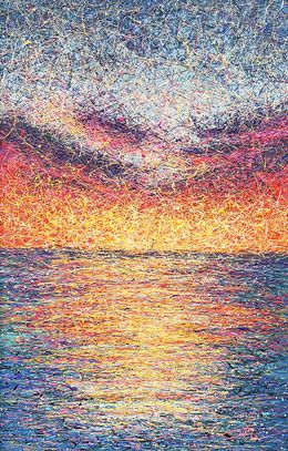 Painting, Embracing the sunset, Nadine Antoniuk