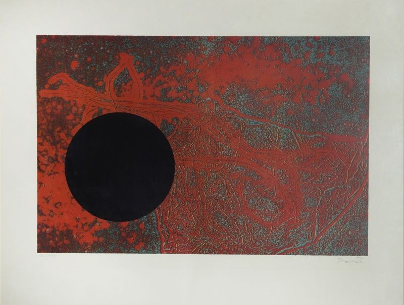Joan Josep Tharrats, Disc negre damunt roig Joan Josep Tharrats, Disc negre damunt roig