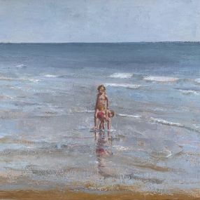 Gemälde, Dia de platja, Alicia Grau