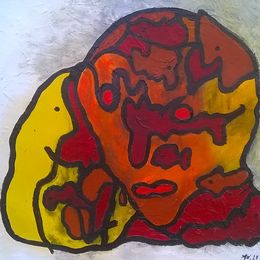Peinture, C'est l'homme orange, Michel Narbonne