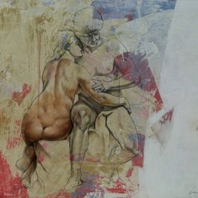 Painting, Adam and Eve, Tsanko Tsankoff