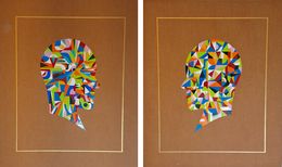 Gemälde, Radial Progression #2 and #1. From The Geometric Head Series, Almo