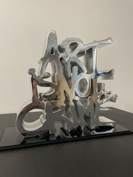 Sculpture, Art is not a crime - Silver edition, N.Nathan