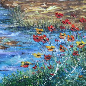 Painting, Dancing Blooms by the Stream, Lilith Tonakanyan