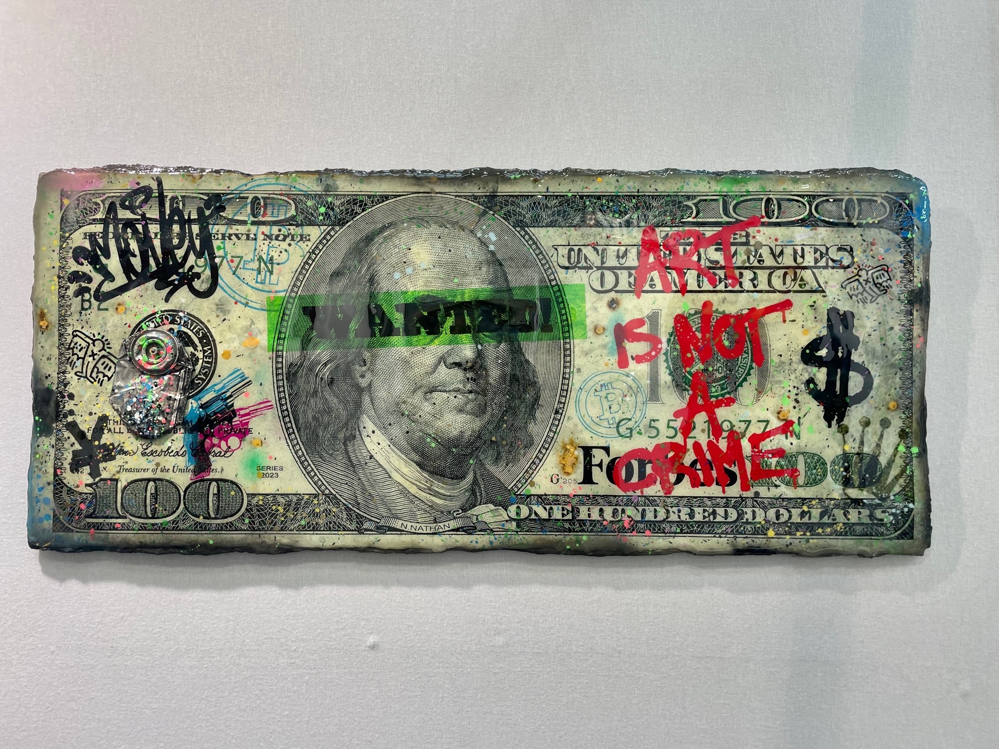 N.Nathan, Wanted dollar - green N.Nathan, Wanted dollar - green