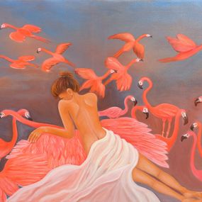 Painting, Fantasy Art I (flamencos), Vesna Udicki Vucetic