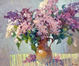 Painting, Lilacs in a Vase, Andrei Belaichuk