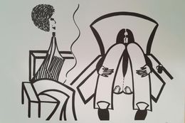 Fine Art Drawings, Homegirls 2, Dani André Skogfelt