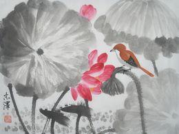 Gemälde, Ink Lotus, Zhize Lv