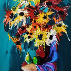 Gemälde, Still Life with Sunlit Blooms, Lilith Gurekhyan