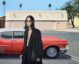 Painting, Contemporary portrait - Red Auto, Nataliya Bagatskaya