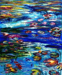 Gemälde, Monet's Pond II, Ruslana Levandovska