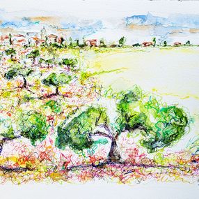 Fine Art Drawings, Un champ d'olivier !, Noël Granger