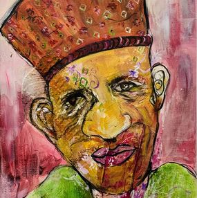 Painting, African Man, Azin Najafi