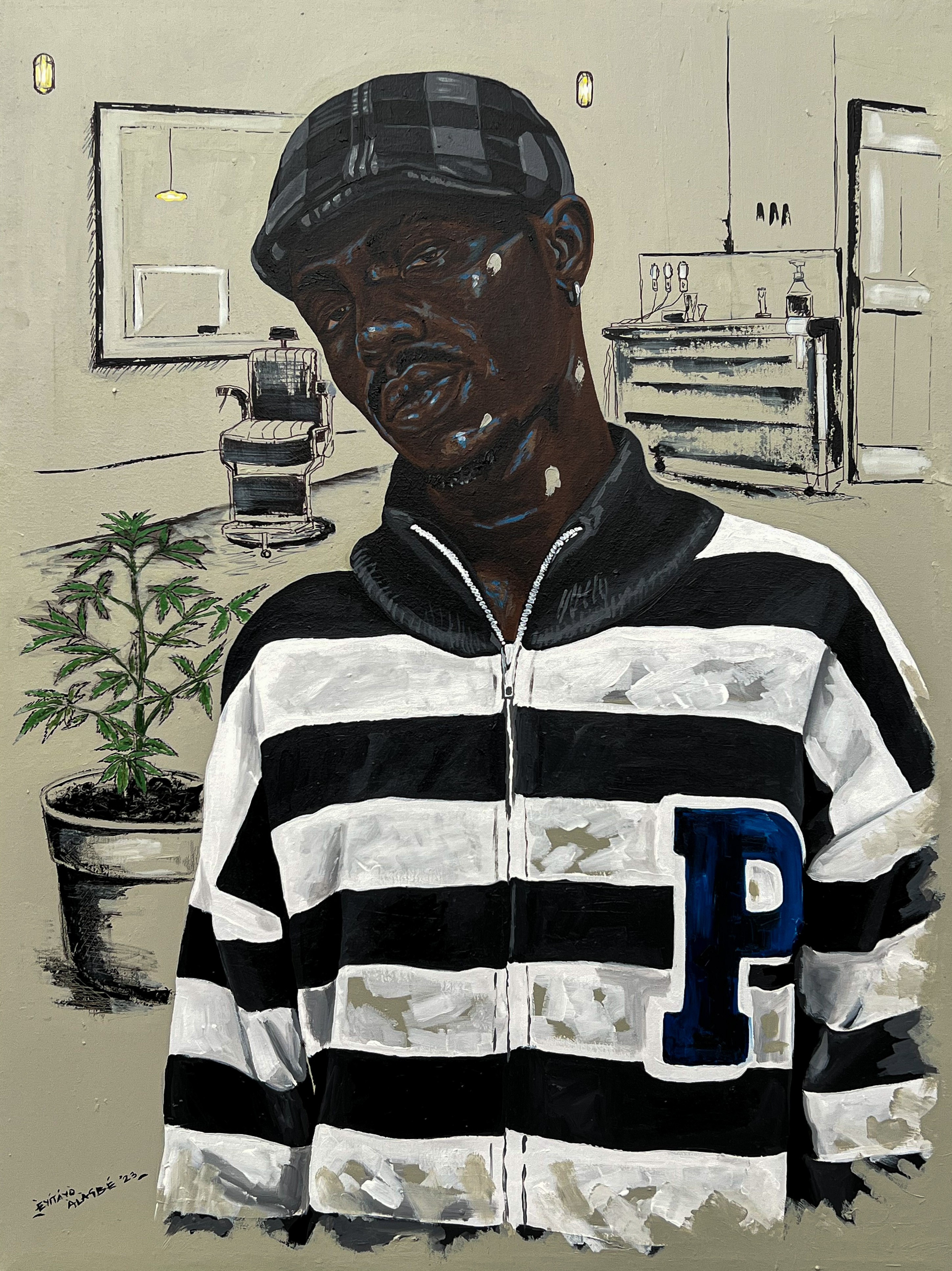 Eyitayo Alagbe, Portrait of My Barber (At The Barber Shop) Eyitayo Alagbe, Portrait of My Barber (At The Barber Shop)