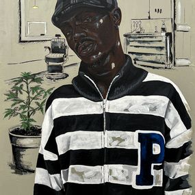 Peinture, Portrait of My Barber (At The Barber Shop), Eyitayo Alagbe