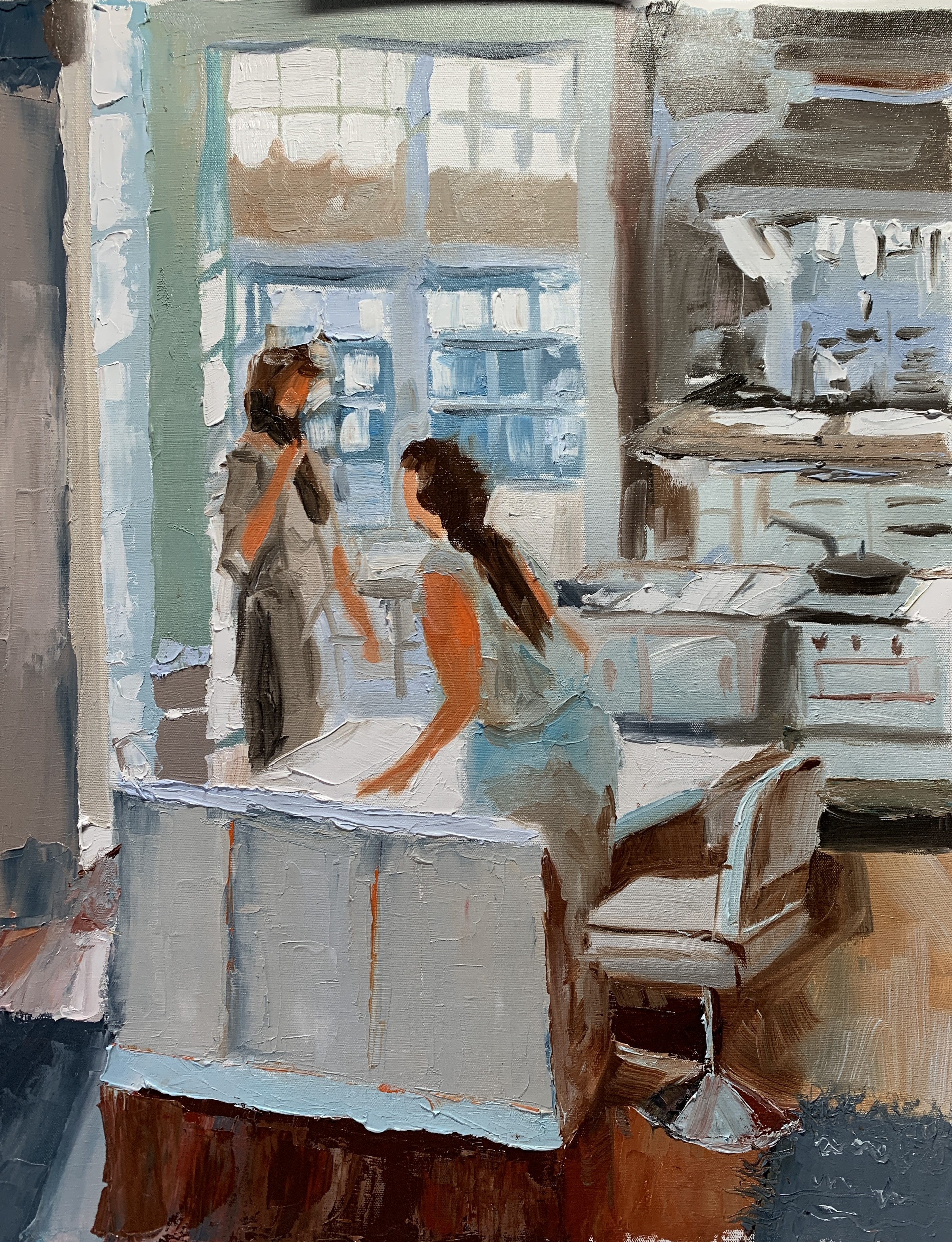 Schagen Vita, Chatting in a kitchen Schagen Vita, Chatting in a kitchen
