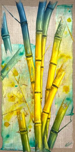 Peinture, Bambou IX, Virginie Cadoret