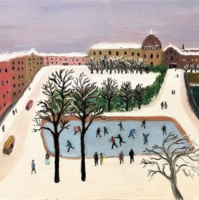 Gemälde, Town in Winter, Tsisia Kiladze