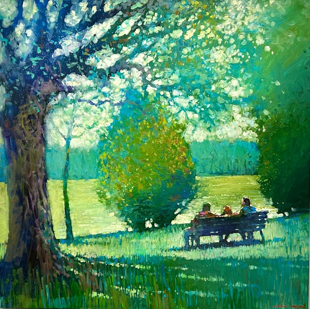David Hinchliffe, Looking over the Lake at Hampstead Heath David Hinchliffe, Looking over the Lake at Hampstead Heath