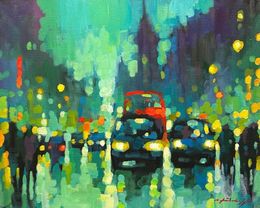 Painting, Traffic at Whitehall, David Hinchliffe