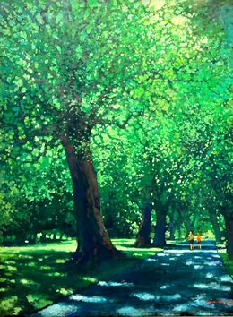Painting, Green Park, David Hinchliffe