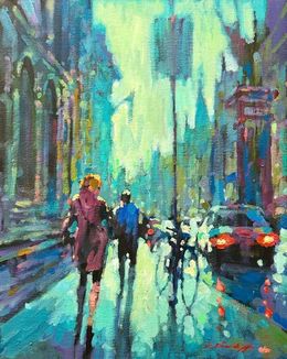 Painting, Walking Down the Strand, David Hinchliffe