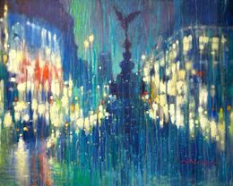 Painting, London Turquoise and Teal, David Hinchliffe