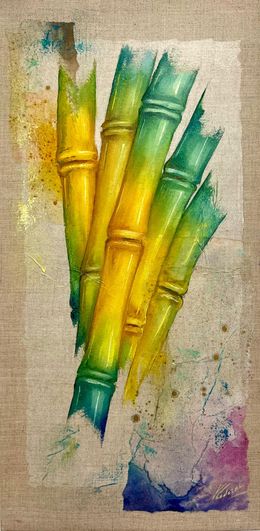 Peinture, Bambou III, Virginie Cadoret