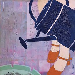 Peinture, La dame aux fleurs, Nawel Grant