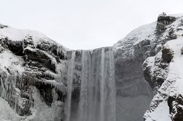 Photographie, Skógafoss en hiver, Michel Eisenlohr