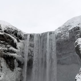 Photographie, Skógafoss en hiver, Michel Eisenlohr