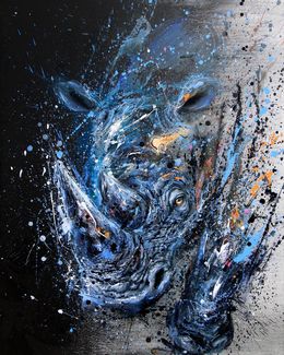 Pintura, Rhinocéros gris, Sax (Henry Blache)