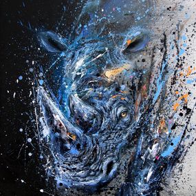 Pintura, Rhinocéros gris, Sax (Henry Blache)