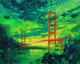 Peinture, World in green. San Francisco, Alisa Onipchenko-Cherniakovska