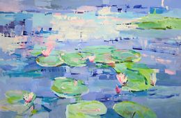 Gemälde, Water lilies, Yehor Dulin