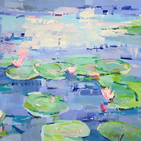 Gemälde, Water lilies, Yehor Dulin