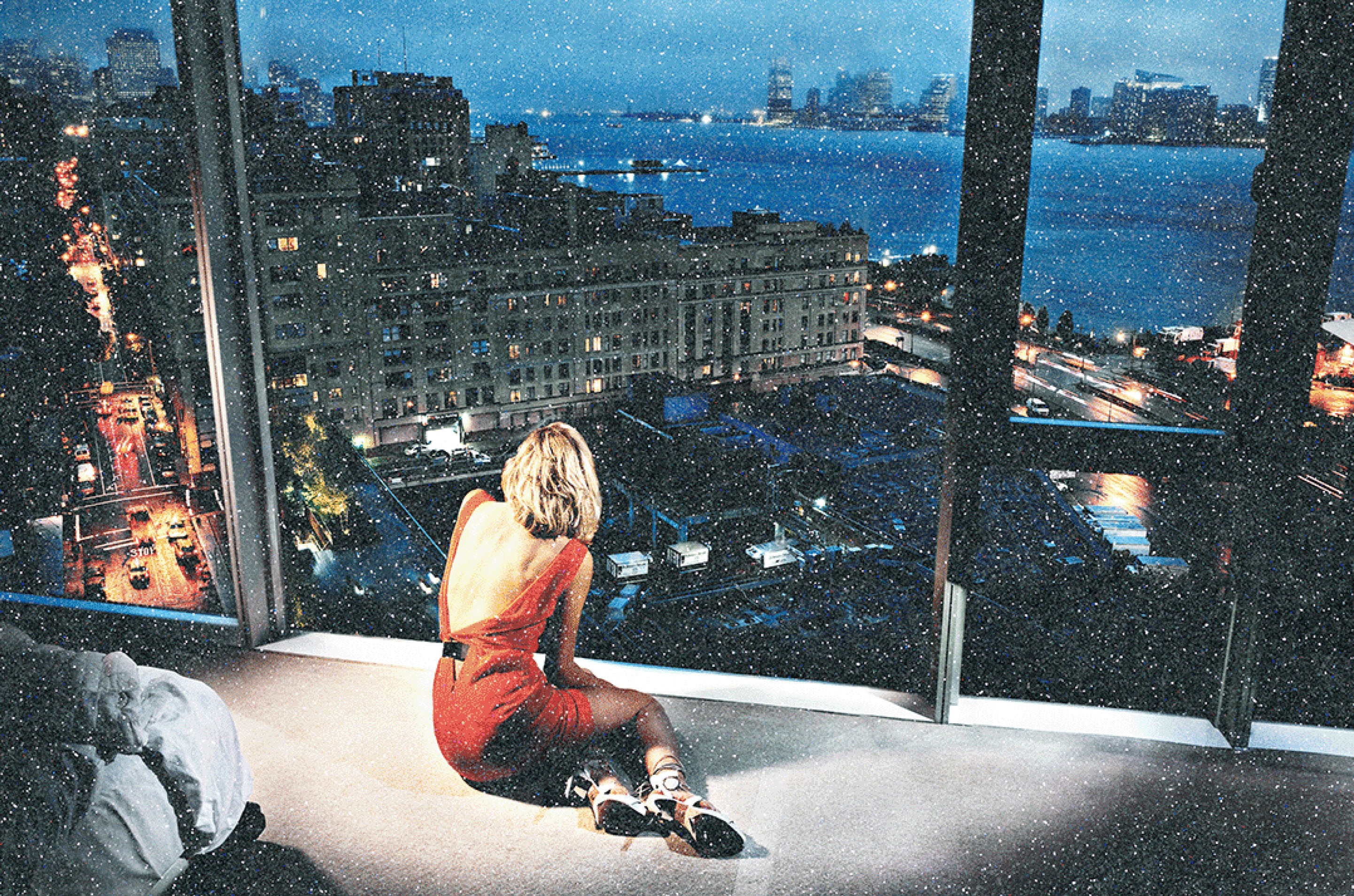 David Drebin, Girl in orange dress diamond dust (L) David Drebin, Girl in orange dress diamond dust (L)