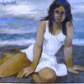 Painting, Davant el mar, Ramon Aguilar Moré