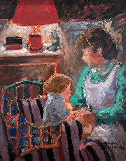 Peinture, Mère et enfant, Emilio Grau-Sala