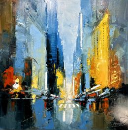 Painting, Blue street, Daniel Castan