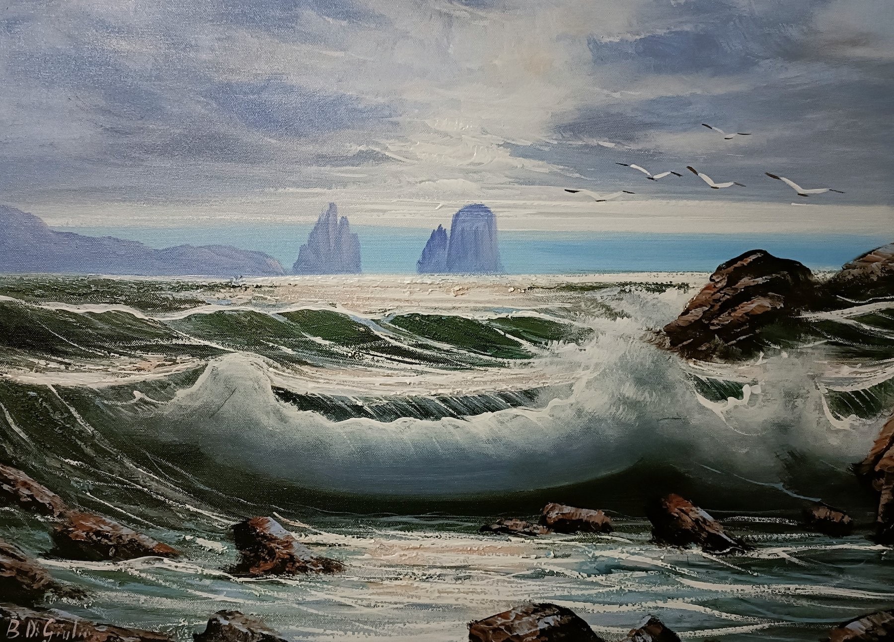 Bruno Di Giulio, Mareggiata al tramonto Bruno Di Giulio, Mareggiata al tramonto