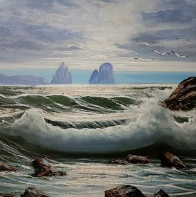 Gemälde, Mareggiata al tramonto, Bruno Di Giulio