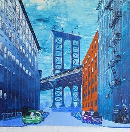 Gemälde, New-York bleu, Eric Guillory