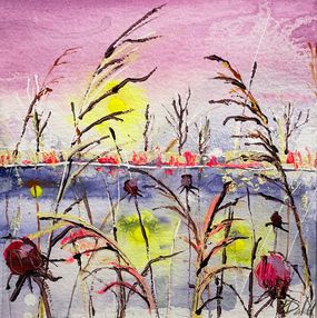 Painting, Dusk on the marshes, Rachael Dalzell