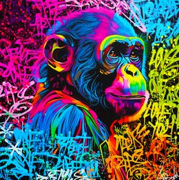 Gemälde, Street monkey, Vincent Bardou