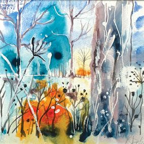 Peinture, Woodland in winter, Rachael Dalzell