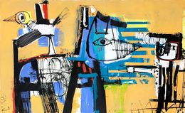 Painting, Blue Dog, Lee Kaplan